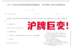 上海拍牌新规解读：如何提高中标概率？