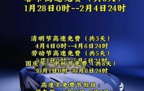 春节期间高速免费时间如何安排？车主需要注意哪些事项？