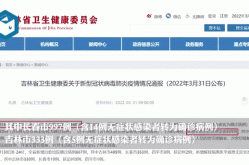 吉林新增1例本土确诊 曾赴北京公出（今天有没有新增确诊病例）