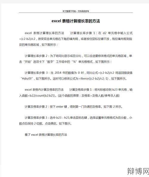 同比增长率计算方法及案例分析:如何运用?-辩博网 同比增长率计算方法及案例分析:如何运用?-辩博网