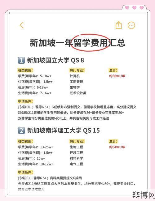 新加坡留学费用盘点，一年需要多少钱？-辩博网