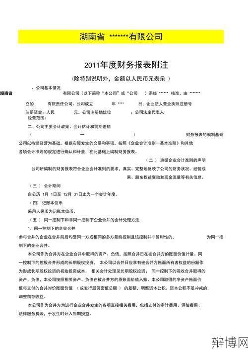 财务报表附注包括哪些内容？如何正确填写？-辩博网