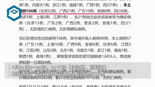 31省区市新增确诊10例 含本土1例(31个省今天新增多少例)