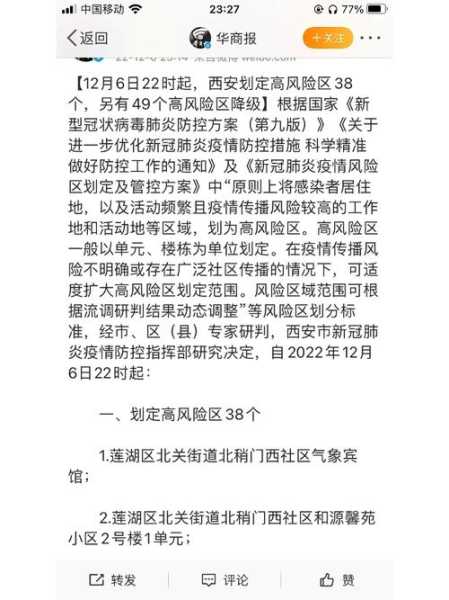 疫情最新数据消息中高风险地区名单西安市（西安疫情最新消息中高风险地区）