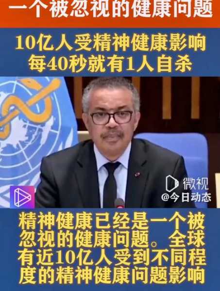 全球近10亿人受精神健康问题影响(全球有多少精神病患者)