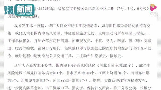 黑龙江新增本土确诊6例,黑龙江新增病例