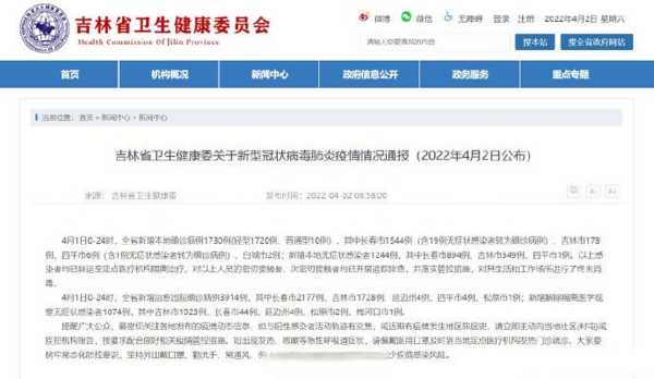 吉林长春疫情最新消息今天，现在长春疫情最新消息