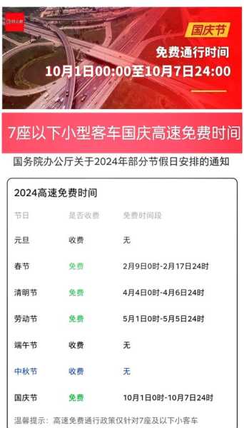 2019高速免费时间表一览，历年高速免费时间